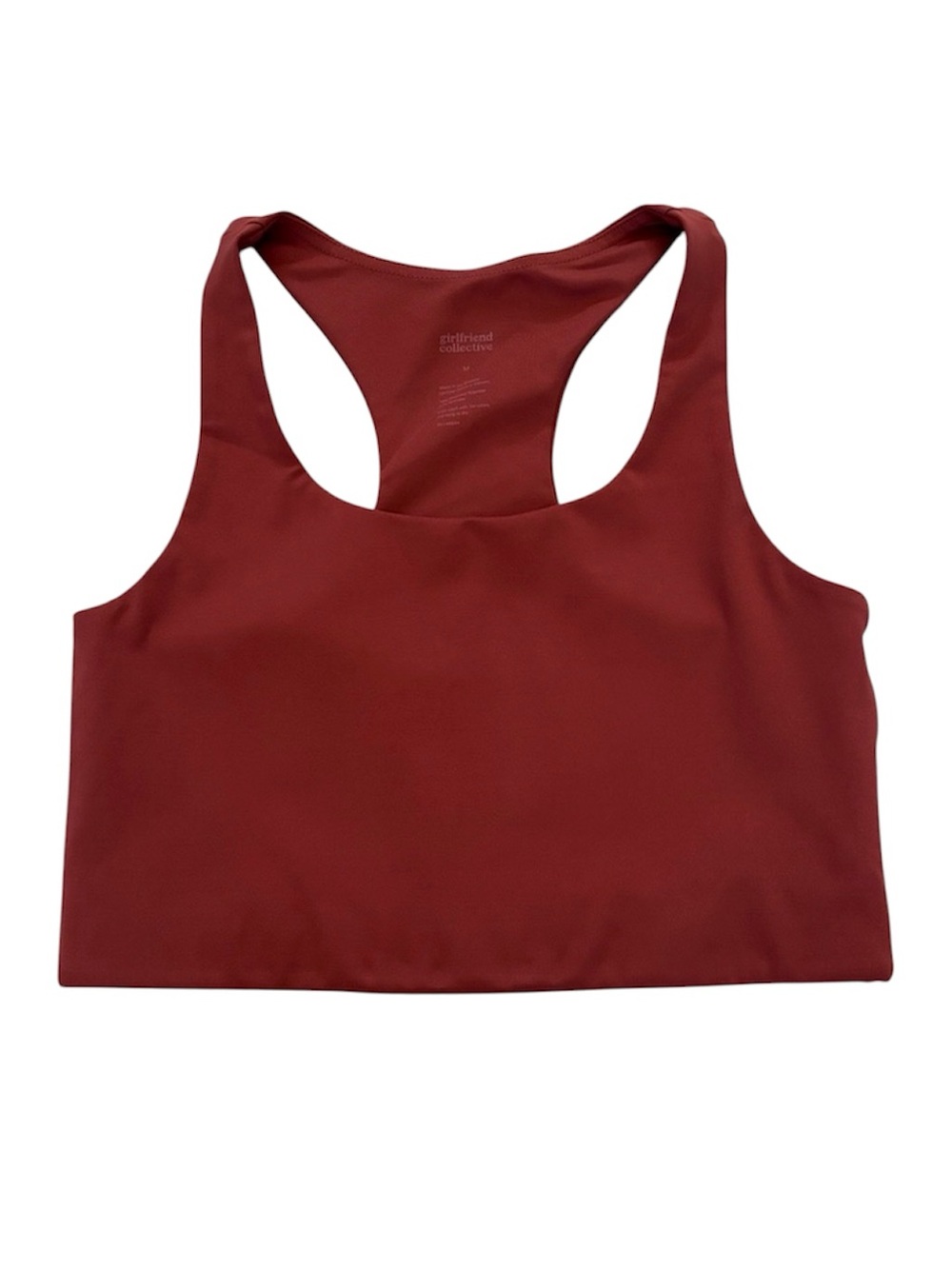 Girlfriend Collective Rust Brown Athletic Sports Bra Tank Top Size Medium